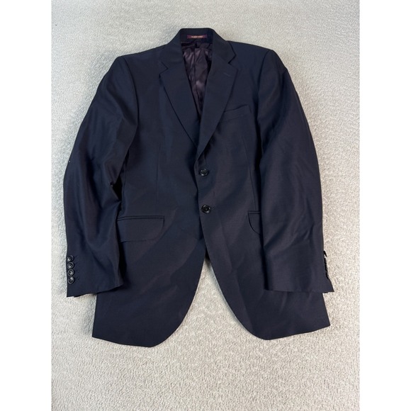 Charles‎ Tyrwhitt Blazer Mens 40R Navy Blue Wool Slim Fit Luxury Reda Super 110s